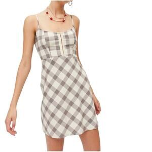 Urban Outfitters Keya Hook & Eye Plaid Dress Size Medium